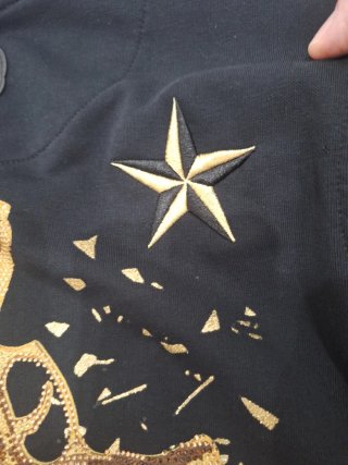 AMIRI Sudadera Negra con Diseño Estatua Libertad