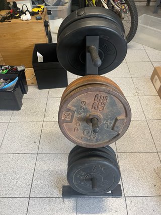 Juego de Pesas 160kg y Barra y Soporte y deadlift