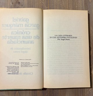 Libro Crónica de una Muerte Anunciada