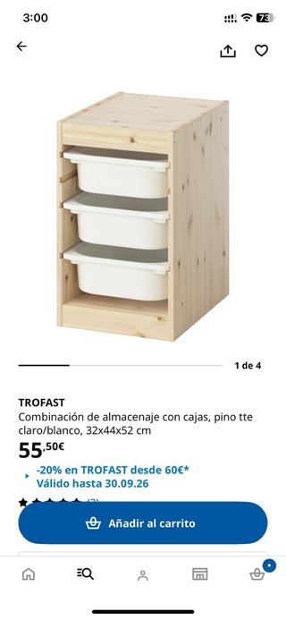 Mueble Ikea TROFAST con 3 cajas