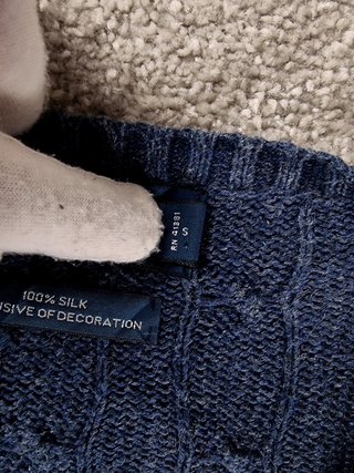 Sweater Cable Knit Polo Ralph Lauren Men XXL Blue
