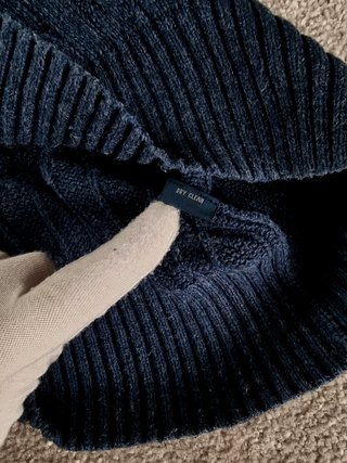 Sweater Cable Knit Polo Ralph Lauren Men XXL Blue