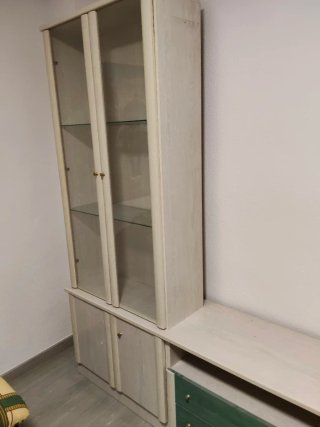 Sofá de dos plazas estampado y mueble completo