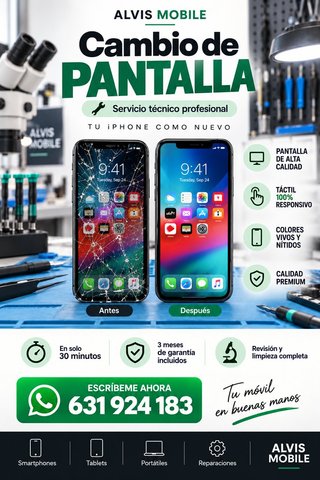 ⭐ Cambio pantalla iPhone XS Max - 39€ | 30 MIN