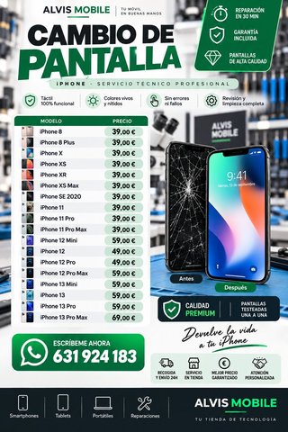 ⭐ Cambio pantalla iPhone XS Max - 39€ | 30 MIN