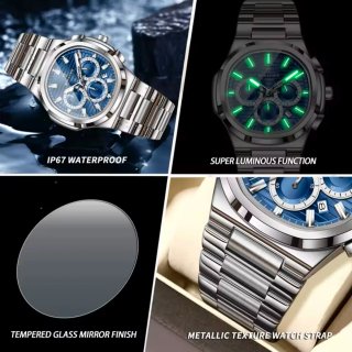 Reloj Binbond Plateado y Azul