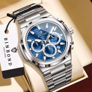 Reloj Binbond Plateado y Azul