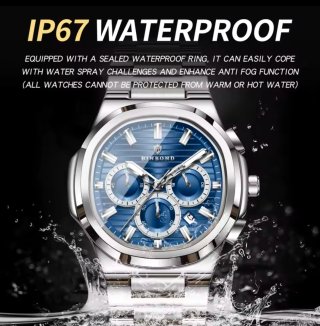Reloj Binbond Plateado y Azul