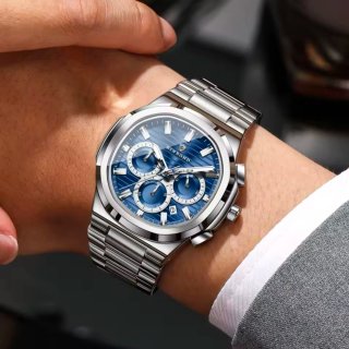 Reloj Binbond Plateado y Azul
