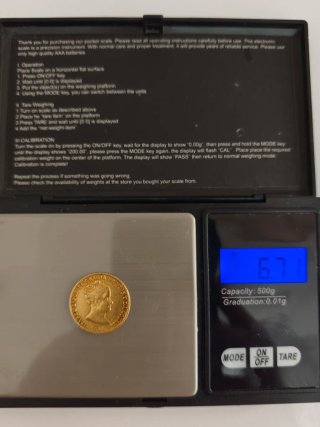 Moneda Oro Isabel II 1844 80 Reales