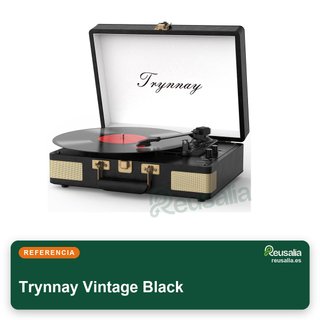 Trynnay tocadiscos portátil vinilo vintage