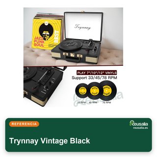 Trynnay tocadiscos portátil vinilo vintage