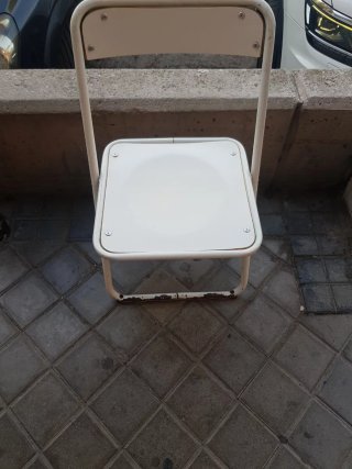 Silla plegable metal y plástico