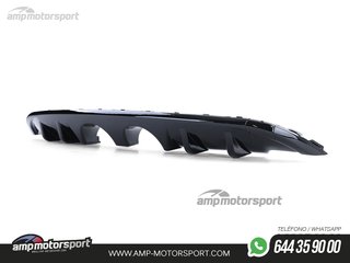 DIFUSOR TRASERO NEGRO BRILLO VW GOLF 6 LOOK R32 PARAGOLPES ESTANDAR