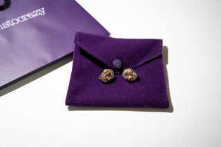 Pendientes vintage bicolor con cristales
