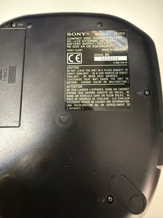 Sony Discman D-155 Digital Mega Bass