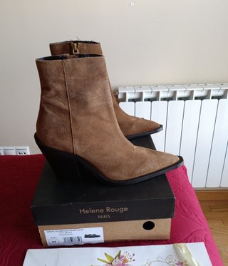 Botines Helene Rouge Piel Marrón Talla 38