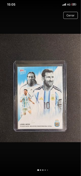 2 Cartas Topps Now Lamine Yamal y Lionel Messi