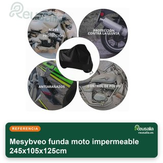 Mesybveo funda moto impermeable 245x105x125cm