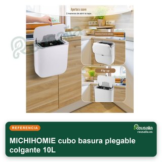 MICHIHOMIE cubo basura plegable colgante 10L