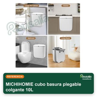 MICHIHOMIE cubo basura plegable colgante 10L