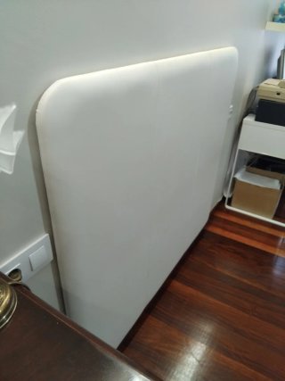 Cabecero de Polipiel Blanco 136.5 x 117 cm