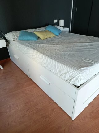 Somier 140x200 con cuatro cajones