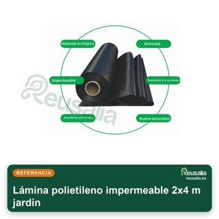 Lámina polietileno impermeable 2x4 m jardín