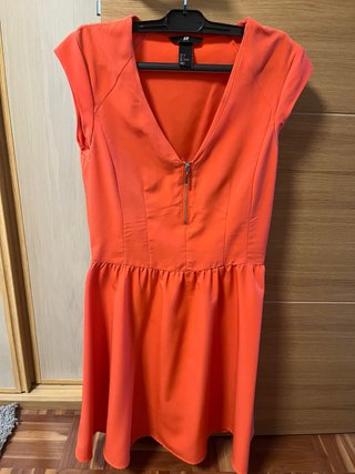 Vestido H&M Naranja Cremallera
