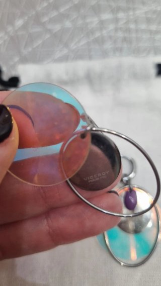Pendientes Viceroy Iriscentes Plata y Morado