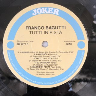 Franco Bagutti Tutti In Pista Vol. 1 LP
