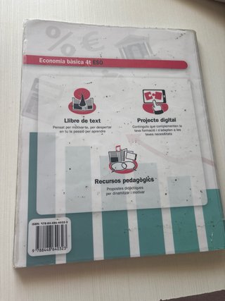 Libro escolar economia bàsica 4° Eso