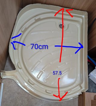 Plato Ducha Autocaravana Génesis 43