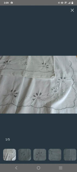 Juego sábanas bordadas 80s cama 90