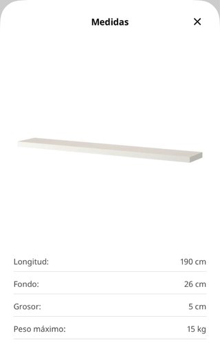 Estante de pared Lack Ikea blanco