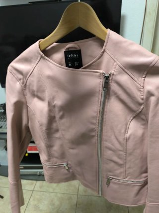 Chaqueta de cuero Lefties rosa