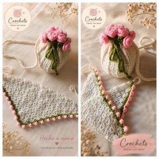 Set de Moda a Crochet Gris