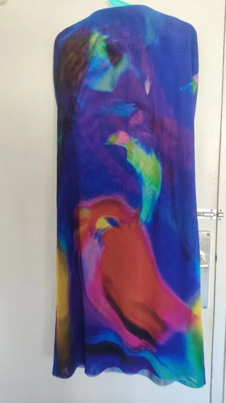 Falda Zara de Capas Multicolor