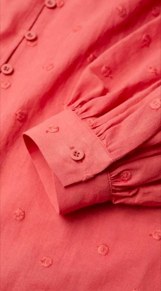 Blusa Abotonada Mango Roja Talla M