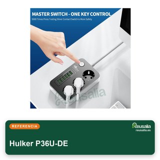 Hulker regleta extensión con puertos USB