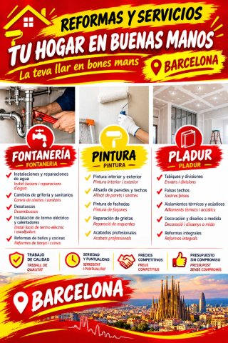 Servicios de Reformas: Fontanería, Pintura y Pladu
