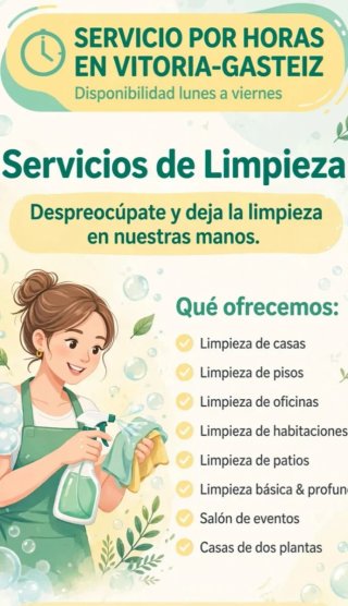 Servicios de limpieza en Vitoria Gasteiz