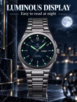 Reloj Hombre paazomu Plateado y Azul