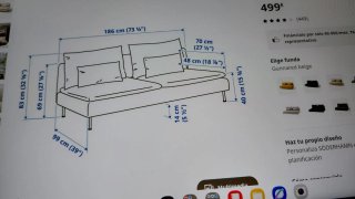 Sofá modular blanco Ikea