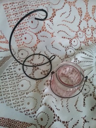 Colgador de Cristal y Metal