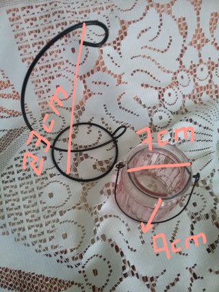 Colgador de Cristal y Metal