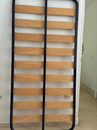 Somier metálico con lamas de madera