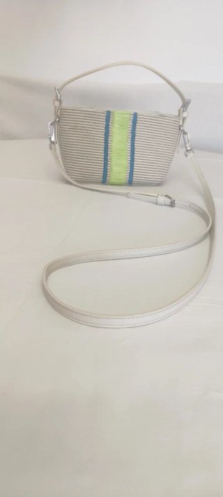 Bolso Paco Martínez Rafia y Verde - cómo nuevo