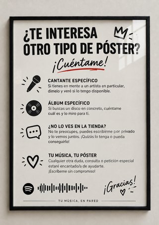 Póster Informativo Personalización Musical