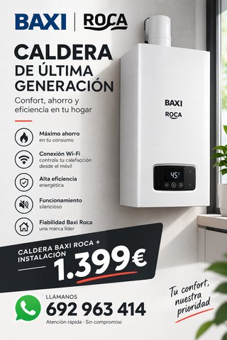 Caldera Baxi Roca + Instalación